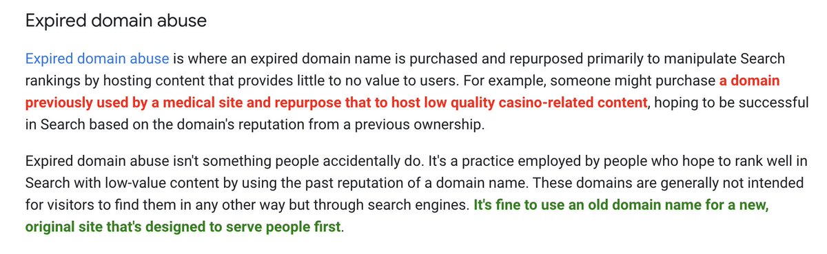 Expired domains: This is NOT the end 🎶 Keep the same theme! You won't notice it if you're not familiar with expired domains, but many expired domains are bought  for casino and other borderline themes. Keeping the original theme with quality content preserves the domain's power.