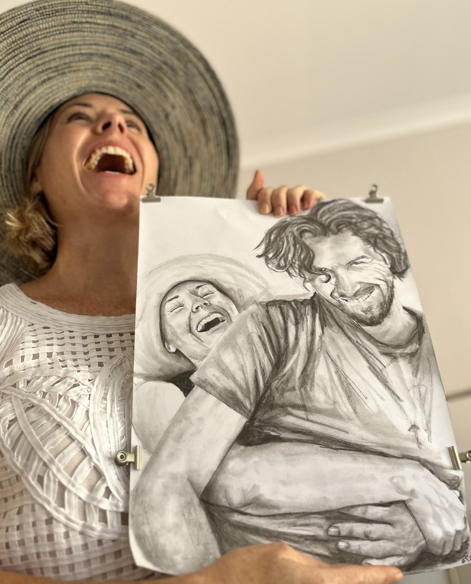 Look at this incredibly special drawing I received from a Facebook Friend! Dankie <a href="/MickeyTheunis/">Mickey Theunissen</a> dat jy jou talente met my deel. Wat ‘n kosbare herhinnering! En dankie aan my skoonsus <a href="/JudithFlett/">Judith Flett</a> wat daai joyful oomblik vasgevang het x