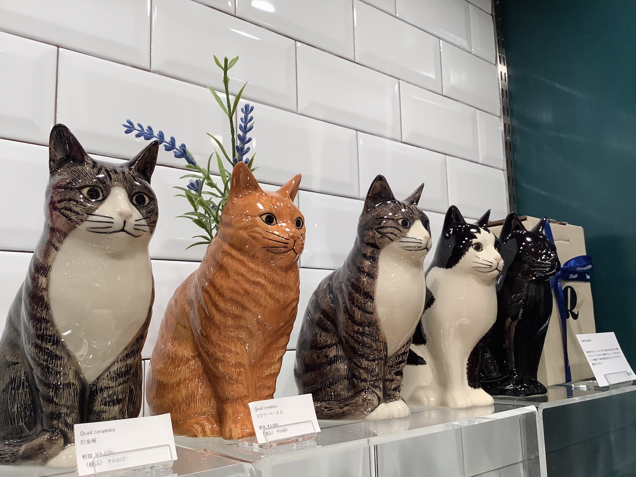 （M）　Quail Ceramics猫 キャット フラワーベース L Quail Ceramics キャット・フラワーベース｜フラワーベース