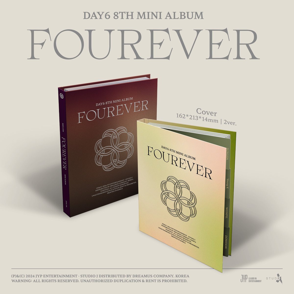 day6official's tweet photo. DAY6 8th Mini Album
＜Fourever＞
Album User Guide & Pre-Order
(STANDARD VER.)

💿 JYP SHOP
https://t.co/WkucXnVSk5

💿 YES24
https://t.co/qM4u6a5zcr

💿 애플뮤직
https://t.co/uJOAwB0agV

💿 뮤직플랜트
https://t.co/cvMAV9Fzkp

💿 뮤직코리아
https://t.co/t7IVveF03m

💿 블루드림미디어
https://t.co/3C087AG2Xh

💿 알라딘
https://t.co/NyXLUU2gCv

💿 위드뮤
https://t.co/4tAu5ILUNN

#DAY6 #데이식스
#Fourever
#Welcome_to_the_Show