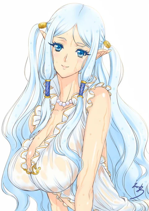 #さかなの日クイーンズブレイドグリムワールの人魚姫ティーナオリジナル衣装(再掲) 
