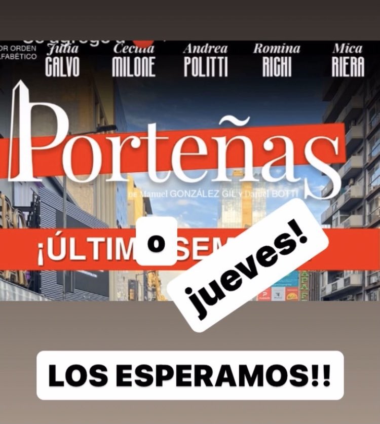 Último jueves!! Los esperamos!!!