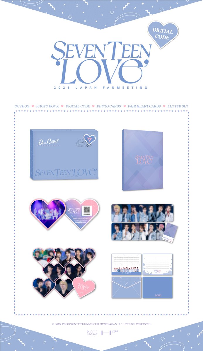 SEVENTEEN LOVE Blu-ray デジタルコード コンプ 公式 SEVENTEEN 2023 JAPAN FANMEETING 'LOVE'』ブルーレイ&デジタルコード
