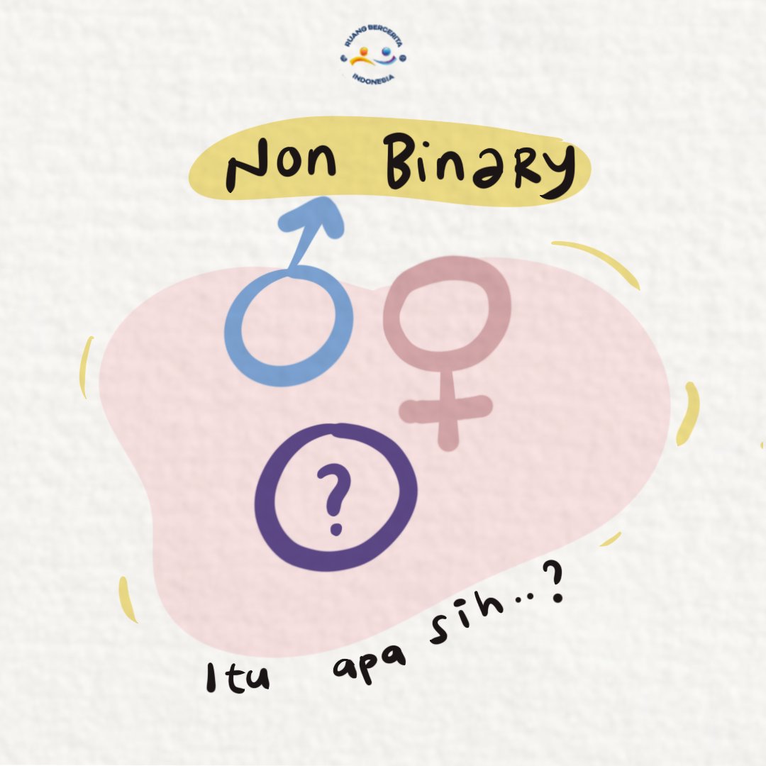 rbercerita_id's tweet photo. Non binary atau non binder itu adalah istilah yang lagi populer di jaman sekarang yang ngegambarin identitas seseorang yang gak mengacu ke laki-laki atau perempuan. Kalau menurut kamu gimana? coba sharing di kolom komentar ya #nonbinarygender #lakilaki #perempuan #identitas https://t.co/PadqjM4B1G