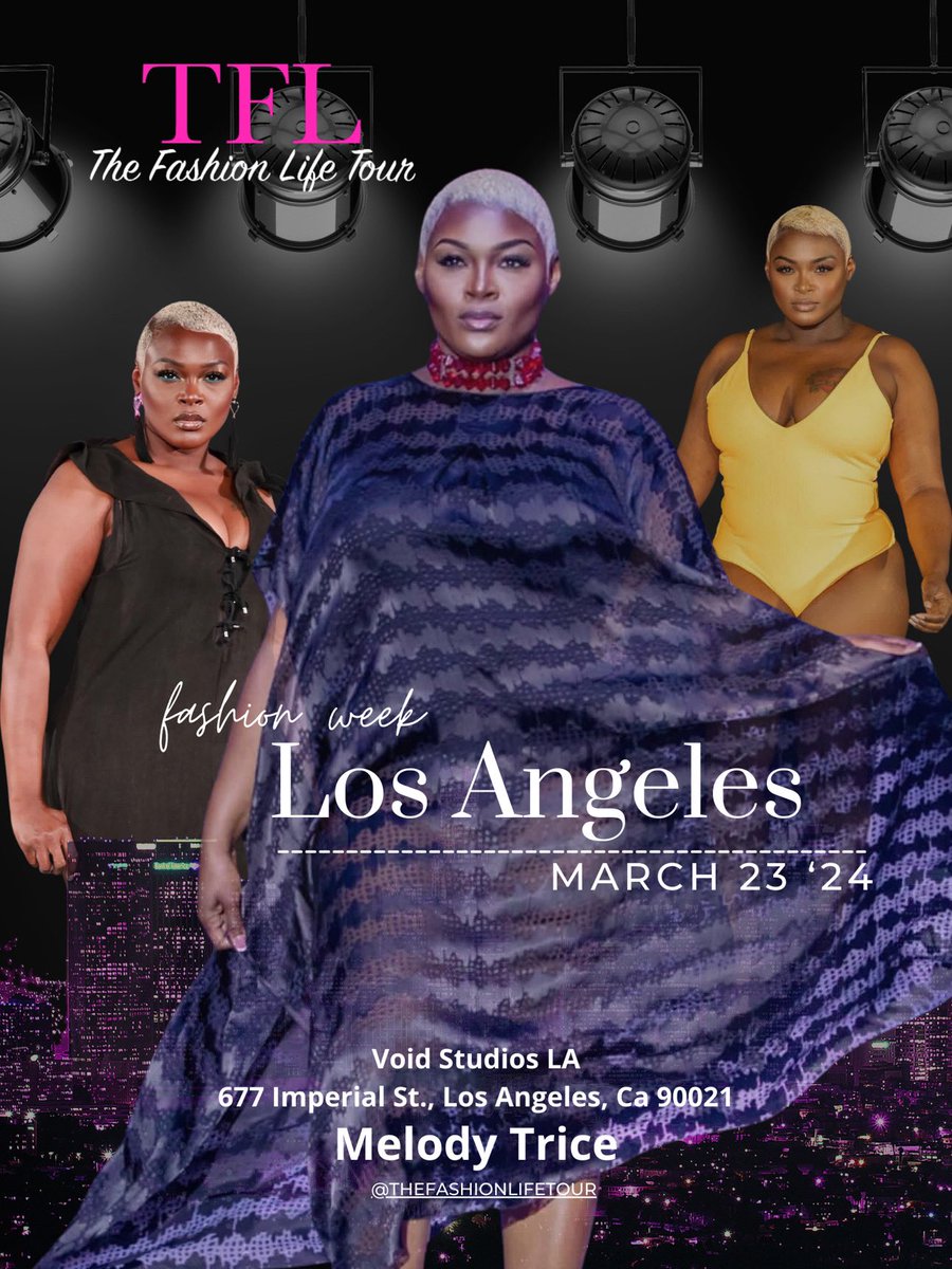 I’m beyond excited to be walking in LA Fashion Week presented by @thefashionlifetour with CEO @thekiarabelen what a wonderful opportunity it is! I would love to see familiar faces in the place. You can visit @thefashionlifetour page and in their bio are tickets to see the show!