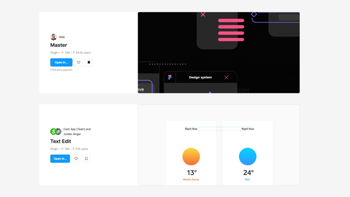 Every new @Figma's updates outdate many plugins, Multi-edit is no exception . I'd like to give a shoutout to two of my favorite plugins and extend a big thanks to their incredible creators: Master by <a href="/gleb_sexy/">Gleb Sabirzyanov</a> and Text Edit by <a href="/jsngr/">Jordan Singer</a> ❤️