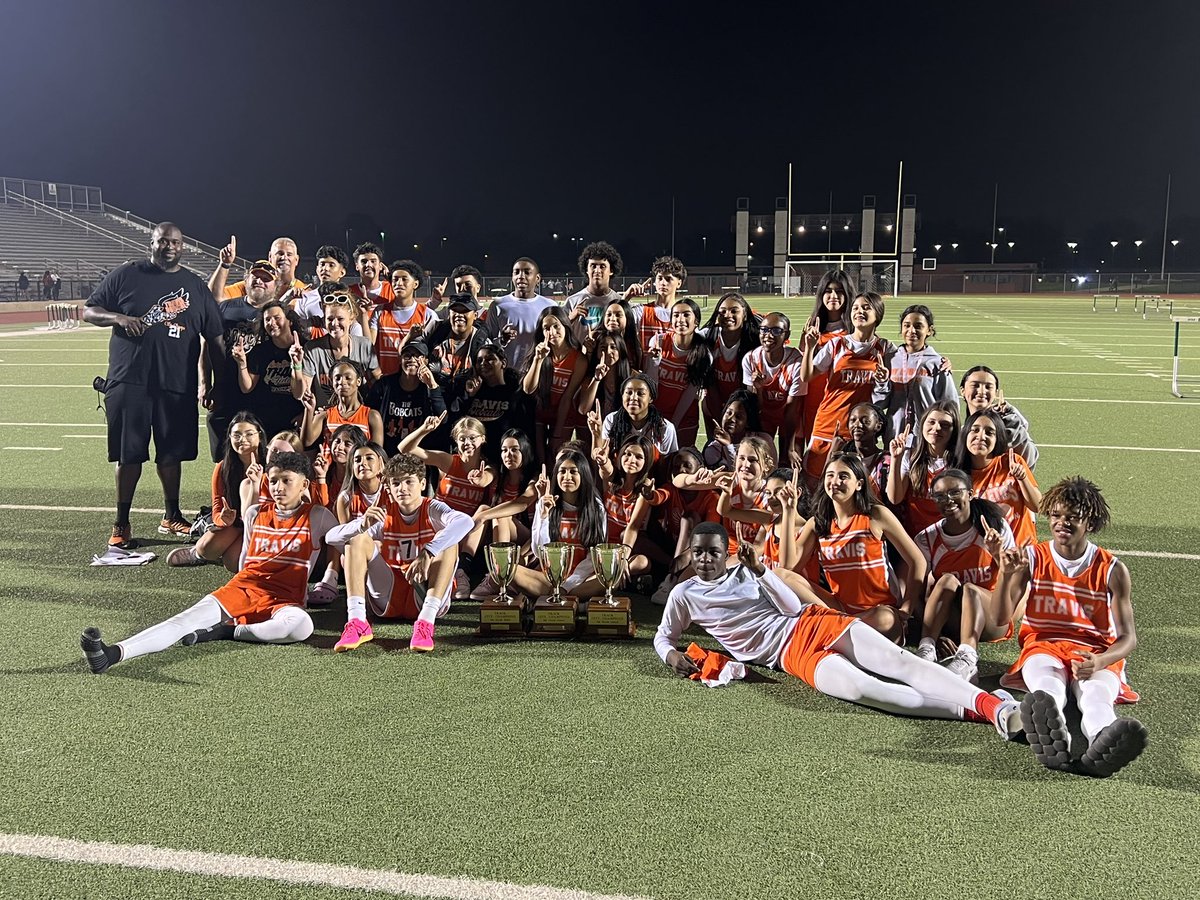 Bobcats brought home 🏆🏆🏆 tonight!! Congratulations, 7th &amp; 8th girls’ and 8th boys’ Back to Back City Champions! <a href="/TravisMSBobcats/">Travis Bobcats</a> <a href="/IrvingISD/">Irving ISD</a>