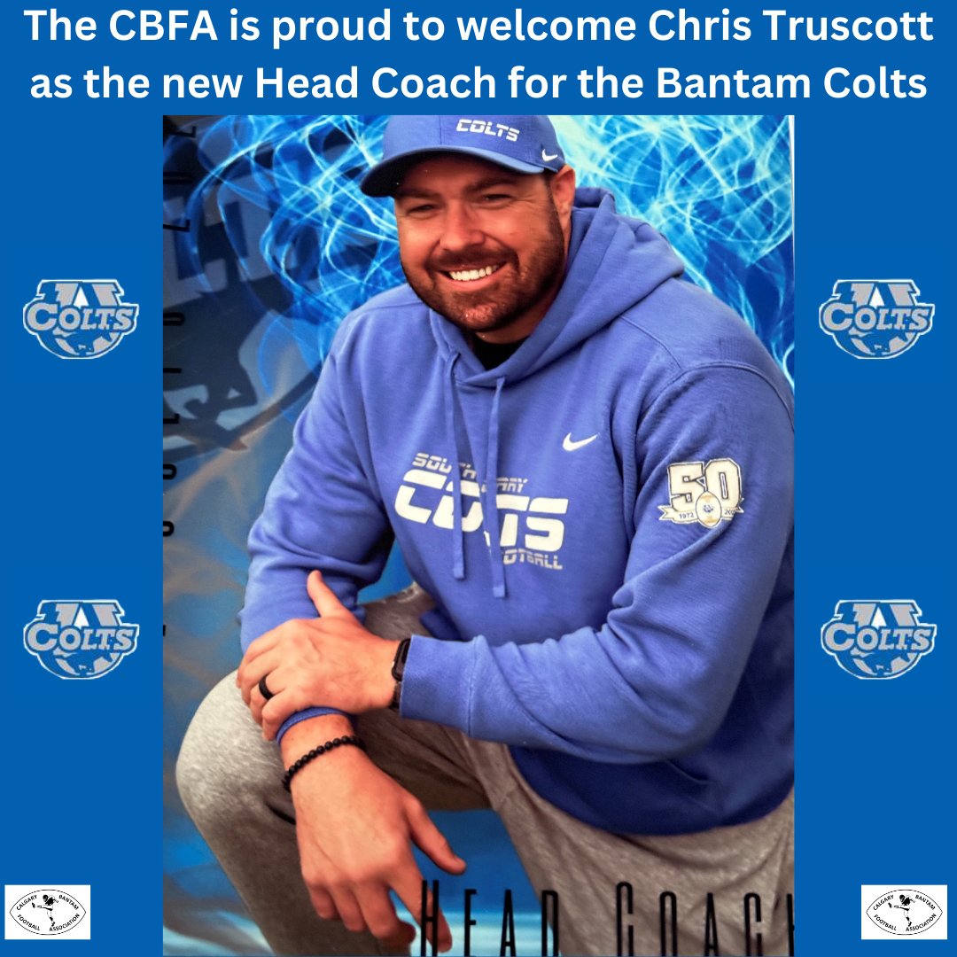 CBFAPR's tweet image. The Calgary Bantam Football Association is proud to welcome our newest head coach. Head over to our Instagram to find out more about coach Truscott.