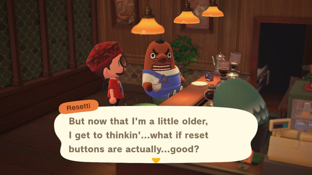 TwittyBarry's tweet photo. #Resetti Rethinking his life at #TheRoost !
#AnimalCrossing #ACNH #NintendoSwitch https://t.co/i99MxYH0L7