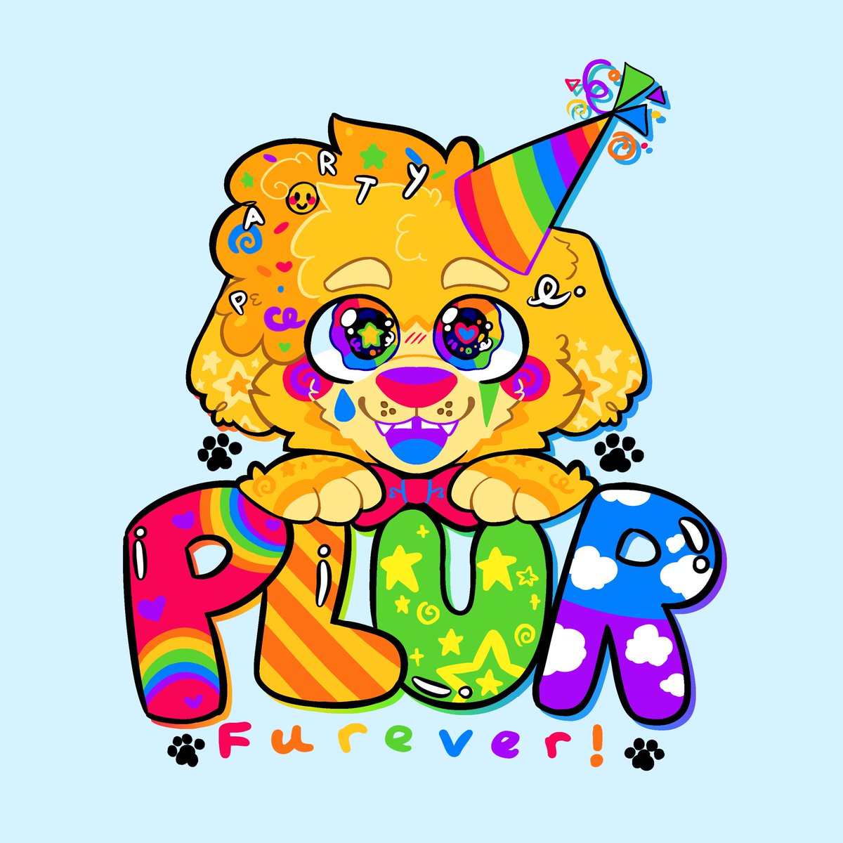 🌈 PLUR FUREVER 🌈

#furry #furryart #sparkledog