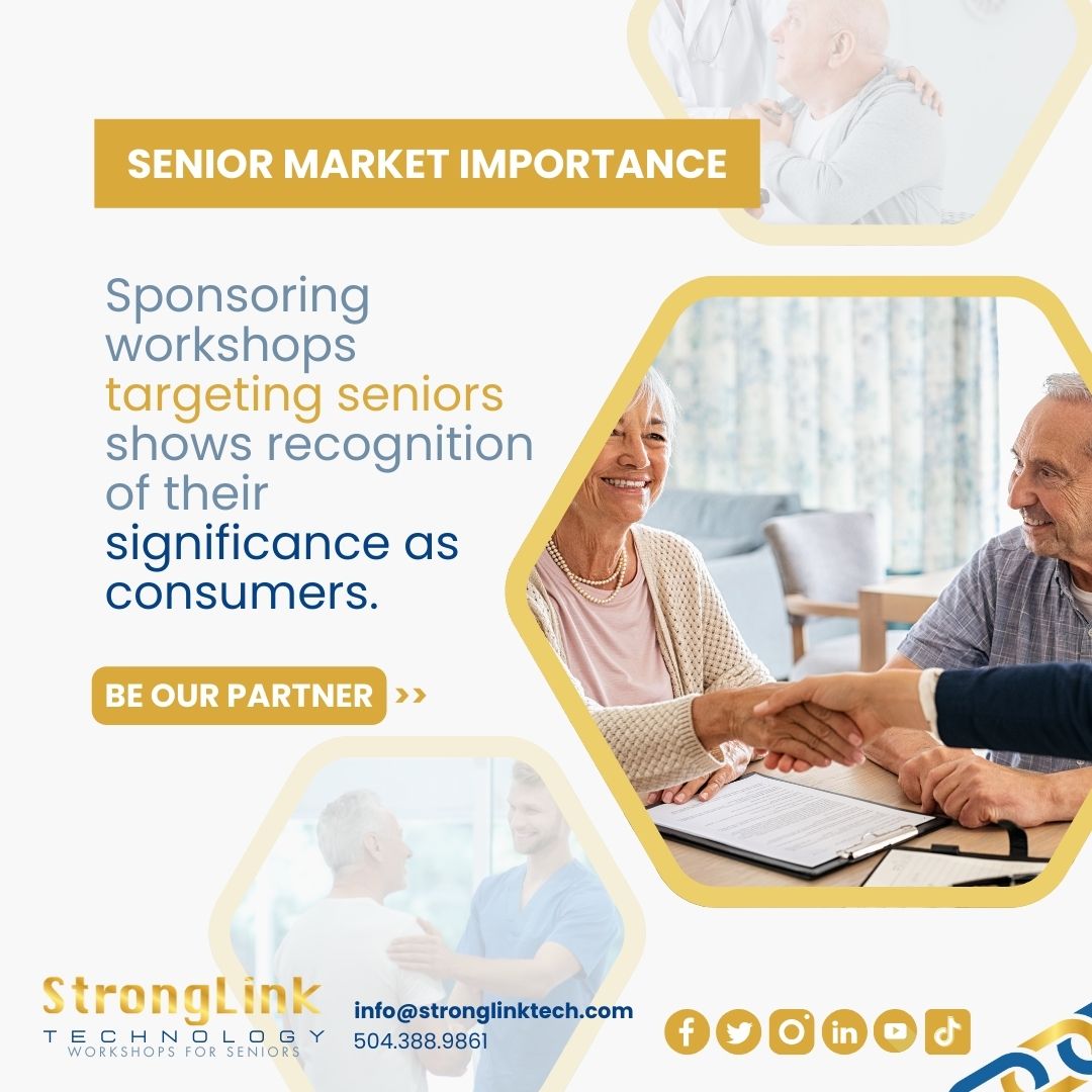 Sponsoring our free smartphone workshops for seniors is a great way for local businesses to support the senior market and showcase their commitment to community engagement. 📱💡👵 #SeniorTech #CommunitySupport #LocalBusinesses