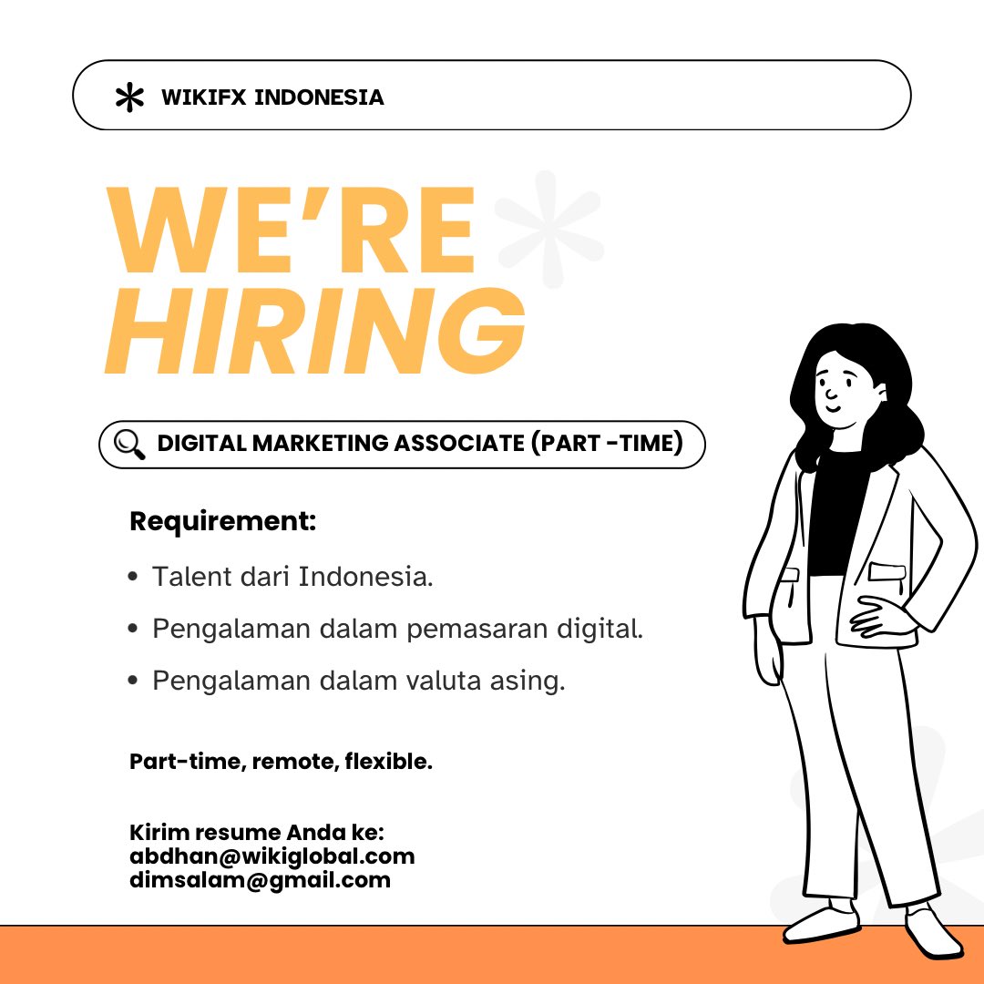 WikifxId's tweet photo. Bergabunglah dengan tim kami sebagai Digital Marketing Associate! Dapatkan pengalaman berharga! 

#loker #pekerjaan #hiring #openloker #parttime https://t.co/YX7h2hURDz
