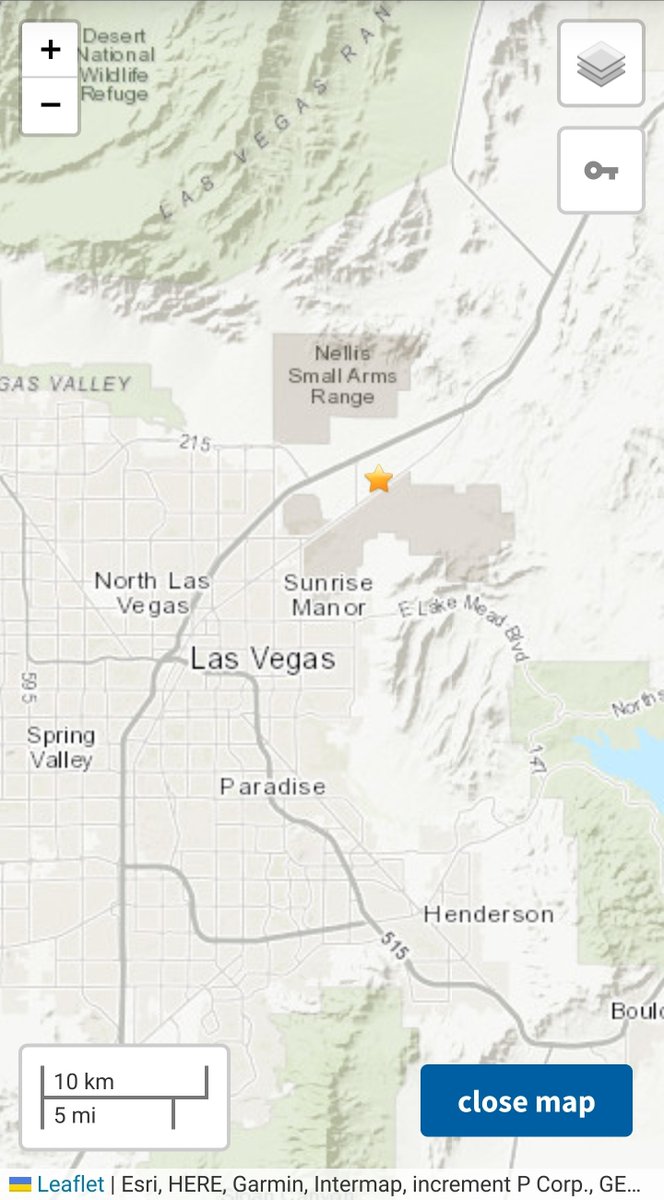 Earthquake | M 2.5 | 5 km (3.1 mi) NE of Nellis Air Force Base, Nevada | earthquake.usgs.gov/earthquakes/ev…