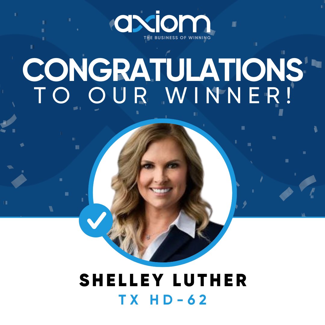 Congratulations to Axiom client @ShelleyLuther! #businessofwinning