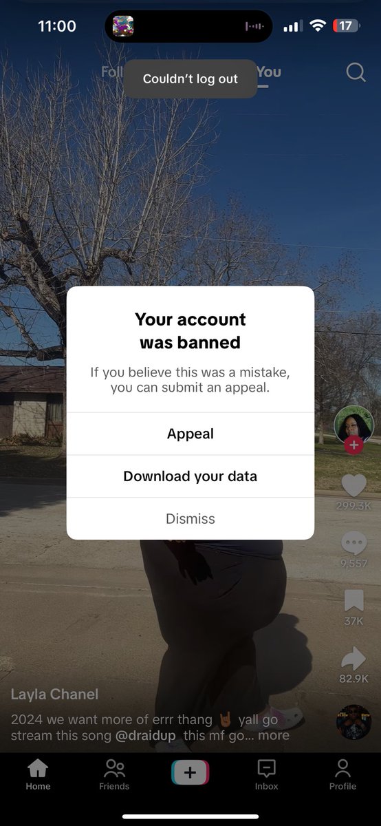 Fucking insane. Now my TikTok account that had over 450k followers is now permanently banned. Was pulling 100 million views a month on there. My content is interviewing people on the street. The first amendment is going away. Be thankful for the little we have left. This is…