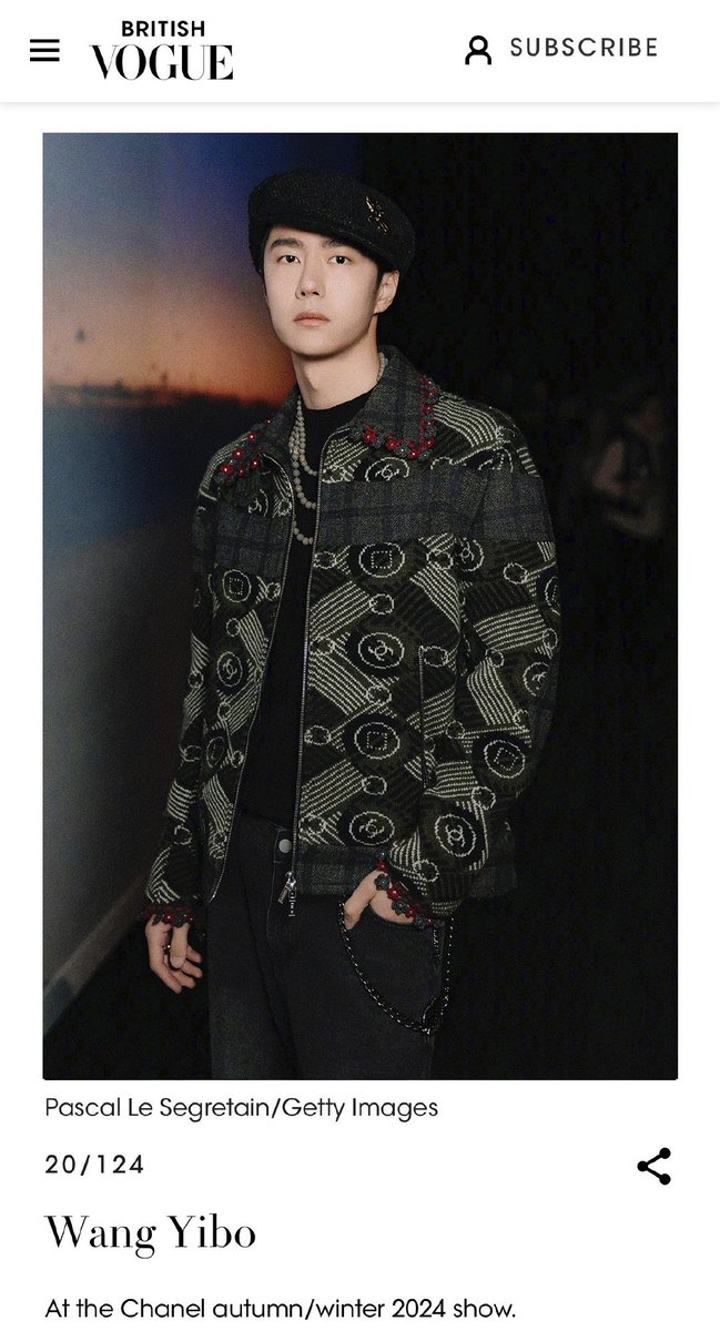 📝 | British Vogue: Wang Yibo is one of the Best Front-Row Style at the Paris Fashion Week

Link: vogue.co.uk/gallery/paris-…

#WangYibo_ChanelFW24 #WangYibo #ChanelShow #ChanelFallWinter #ParisFashionWeek @CHANEL