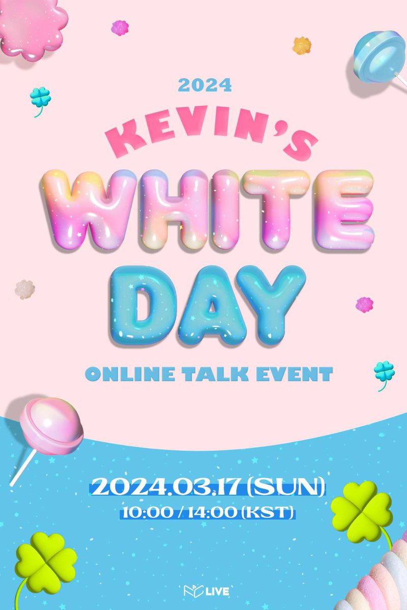 KEVIN's WHITE DAY ONLINE TALK EVENT オンライントークイベント 🗓️3/17(SUN) ①10:00-②14:00-(KST) 🍀一般販売スタート🍀 🔗 bit.ly/3uTFs4M 🎟️数量限定/ limited quantity‼️ お見逃しなく✨ #KEVIN #케빈 #ケビン #Kevinwoo