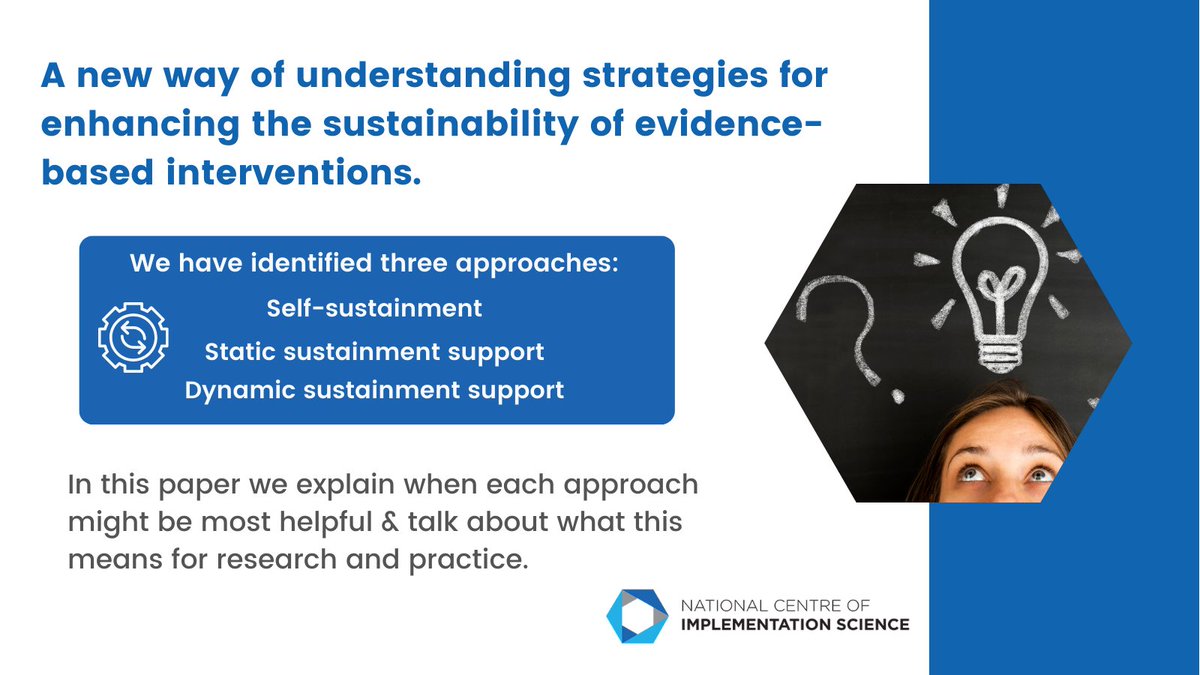 Latest research from @LukeWolfenden and team explores how health agencies can sustain #evidence-based interventions over time. From self-sustainment to dynamic support, we're learning what are key strategies for lasting impact. @HMRI @UON Read more bit.ly/49Wns9n