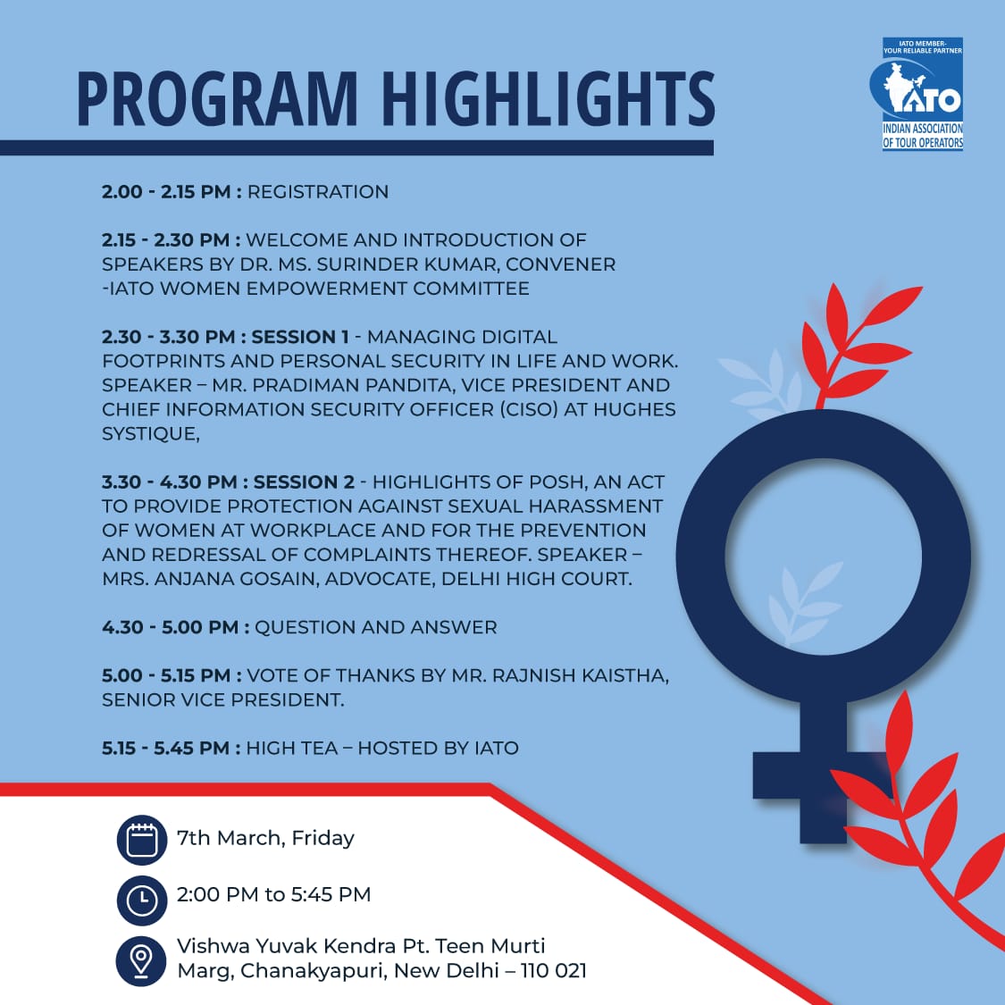 Mark your calendars for March 7th as Iato presents a special workshop, crafted to empower our female members. Our theme, 'Invest in Women, Accelerate Progress', reflects our commitment to fostering growth and equality. #InternationalWomensDay #IWD2024 #EmpowerWomen