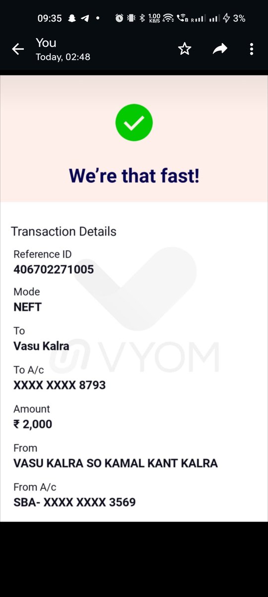 vasukalra's tweet photo. @WazirXIndia  no payment has been received made it at morning 2am https://t.co/VhaHIeULCH
