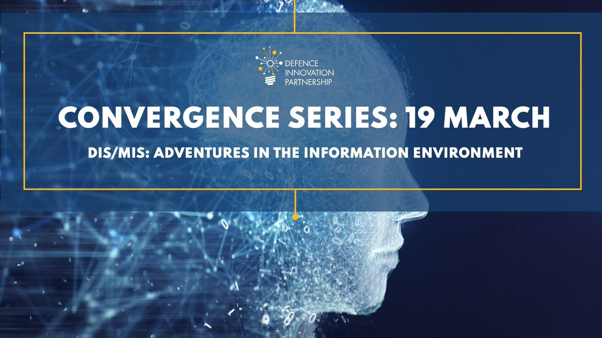 Our Convergence Series is back! 🌐 Join us on 19 March to explore the information environment with insightful talks from university researchers, share ideas and form transdisciplinary collaborations. 🔗 bit.ly/4c7Z31N #DefenceInnovationPartnership #DefenceInnovation