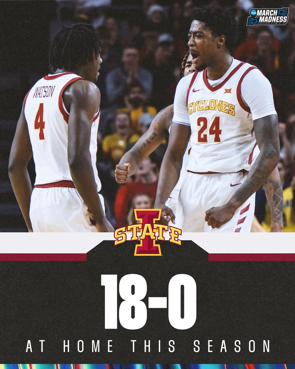 MarchMadnessMBB's tweet image. Hilton Coliseum was a FORTRESS this season 😲 @CycloneMBB