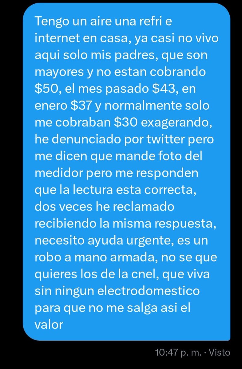 KharlosReyes's tweet photo. EL ROBO CONTINUA @CNEL_EP 
Y no hay nadie que haga nada, nose que hacer me dicen que le tome foto al medidor para decirme que esta marcando bien?? Que hago vivo sin luz nomas? Estoy desdesperado nose que hacer, AYUDA, $50??@alcaldiagye @DEFENSORIAEC @DanielNoboaOk
@EmergenciasEc https://t.co/TR1krwfeZK