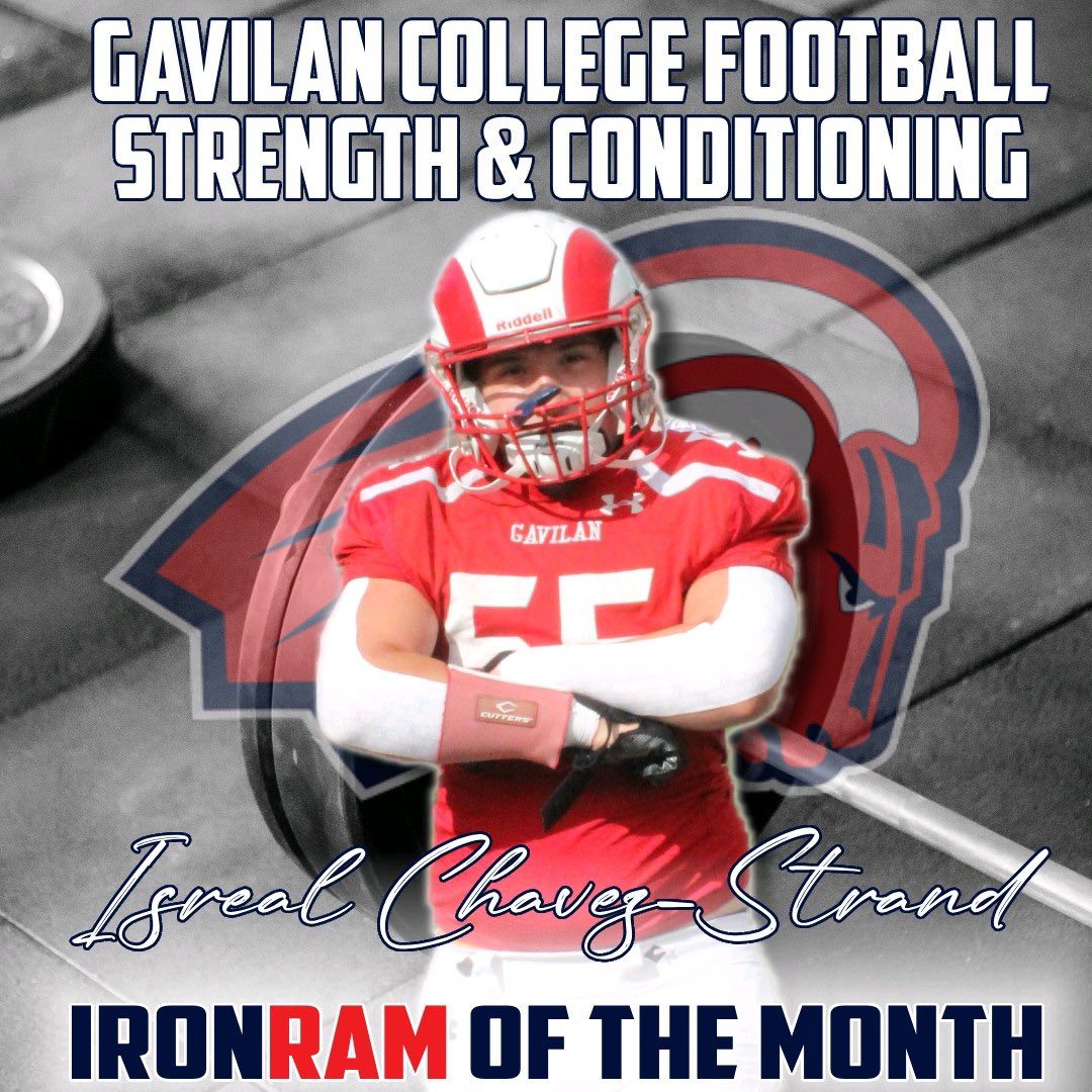 Our February IronRam of the month is Israel Chavez-Strand!! Izzy has been displaying great work ethic and energy every day! Congratulations Izzy! #bloodoutofarock #brotherhood