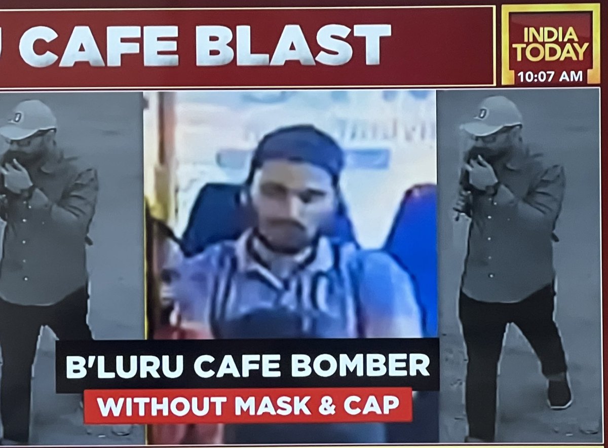 ShivAroor's tweet photo. First image of suspected Rameshwaram Cafe bomber without his cap &amp; mask. Details on @IndiaToday by @sagayrajp. https://t.co/j3GWRhhPqs