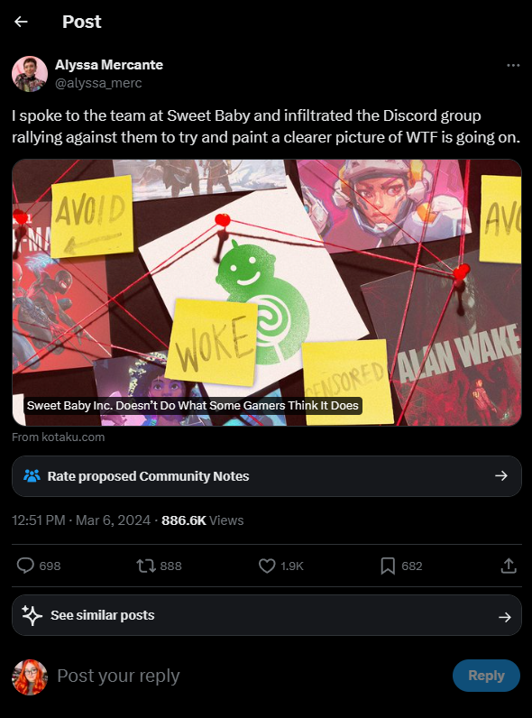 Vara_Dark's tweet photo. Kotaku's EIC got OBLITERATED over her new 'SBI investigative' article and has now decided to hide behind a protected account LMAO. If you can't take the heat, don't post dumb articles defending a company who people LOATHE. https://t.co/K1WIG7Q7Le