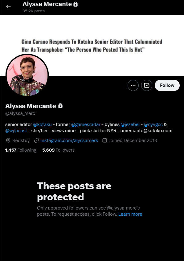 Vara_Dark's tweet photo. Kotaku's EIC got OBLITERATED over her new 'SBI investigative' article and has now decided to hide behind a protected account LMAO. If you can't take the heat, don't post dumb articles defending a company who people LOATHE. https://t.co/K1WIG7Q7Le