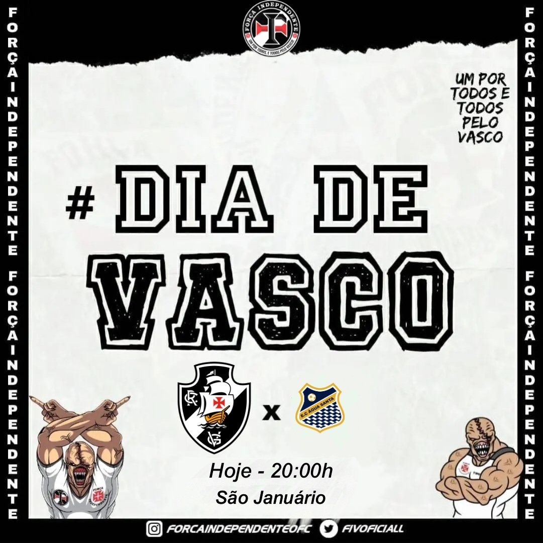 Dia de Vasco, dia de barreira lotada !
Vamos em busca da taça !

Um por todos e todos pelo Vasco !!! 💢

#VascoDaGama 
#Forcaindependente 
#CopaDoBrasil