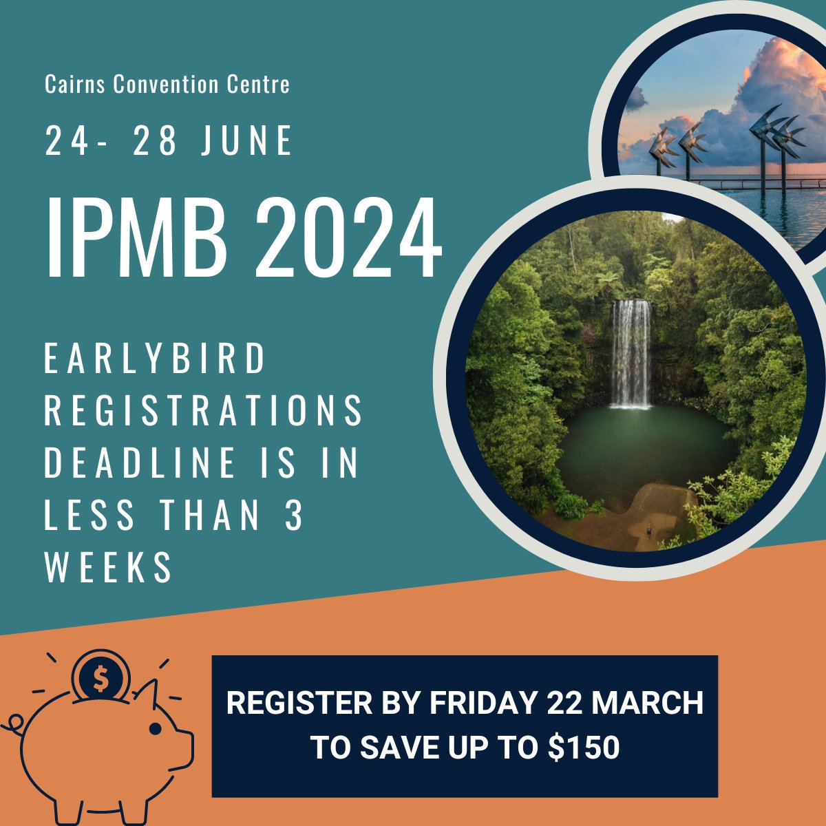 #IPMB2024 Earlybird registration deadline is in less than 3 weeks! Register by Friday 22 March to save up to $150! Visit ipmb2024.org for more information.