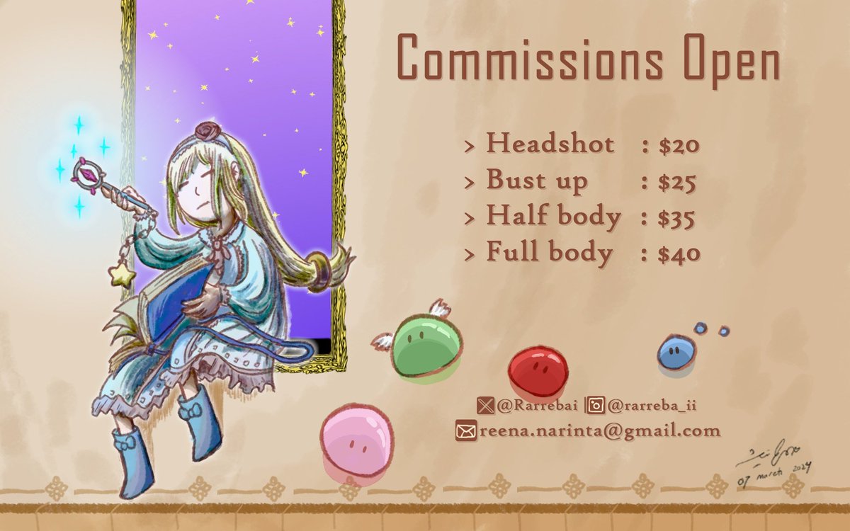 RarrebaI's tweet photo. Hullo!
I'm opening commission here too
March slot 0/5
DM for details

 #commissionsopen #lookingforcommission #artistontwittter #art #commissionopen https://t.co/AZJat1kfkg