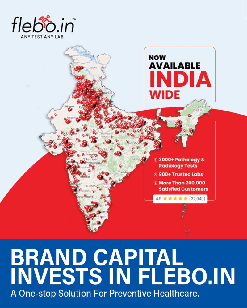 <a href="/BrandCapital1/">Brand Capital</a>  welcomes <a href="/FleboOfficial/">Flebo.in</a>, India's top healthcare aggregator with 120+ labs, revolutionizing lab bookings and empowering informed choices. Led by CEO Ashish Vikram, it's a user-friendly one-stop health solution