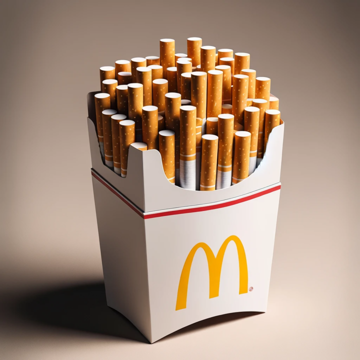 The toxic acrolein content of fast food french fries cooked in seed oils restaurants is equivalent to the acrolein of 25 cigarettes.

"154 g potato chip serving aldehyde contents are not dissimilar to those arising from the smoking of a (daily) allocation of 25 tobacco