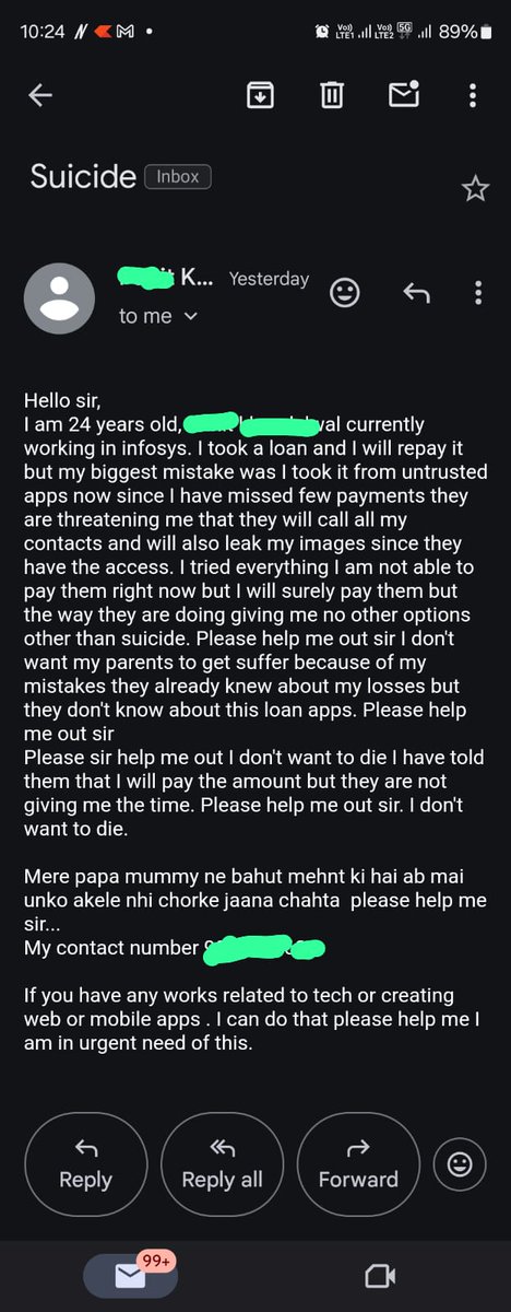 Many people are getting trapped by taking instant loans from apps. The sole motive of these apps is to lend money to individuals who cannot repay them, and then they resort to threatening tactics. When downloading these apps, they request permission to access your gallery and