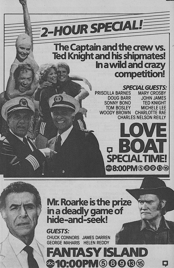 📺ABC Primetime, March 6, 1982: — ‘The Love Boat’ — ‘Fantasy Island’