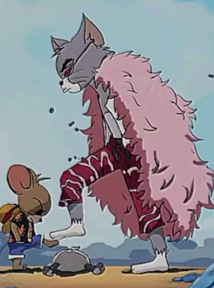 I love this!! <a href="/ccarrollbeard/">Colleen Clinkenbeard</a> ❤️ 🐈 🐁 #luffy #onepiece