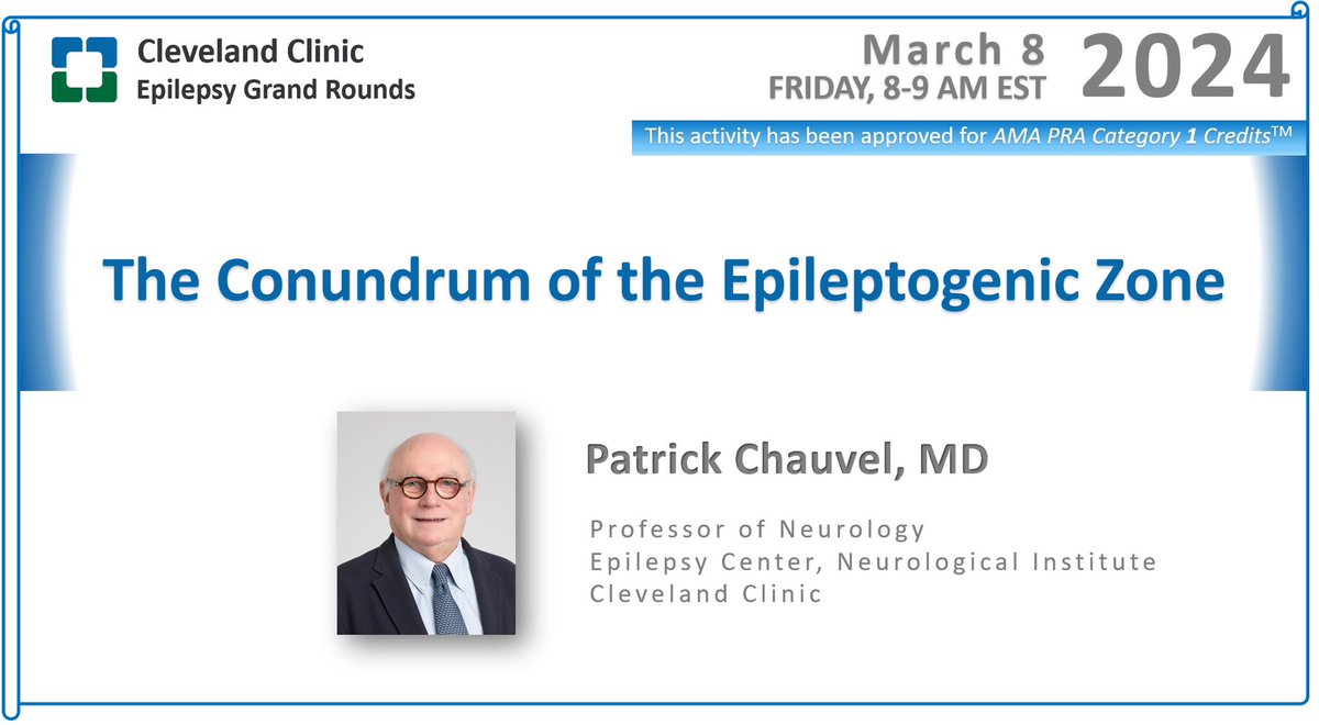 The redefining and reinventing of the epileptogenic zone - to be presented by Professor Chauvel , our thought leader who is always at the forefront of SEEG. Link: cmrccf.webex.com/cmrccf/j.php?M… Webinar number: 2430 813 2713   ‼️Webinar password: epilepsy