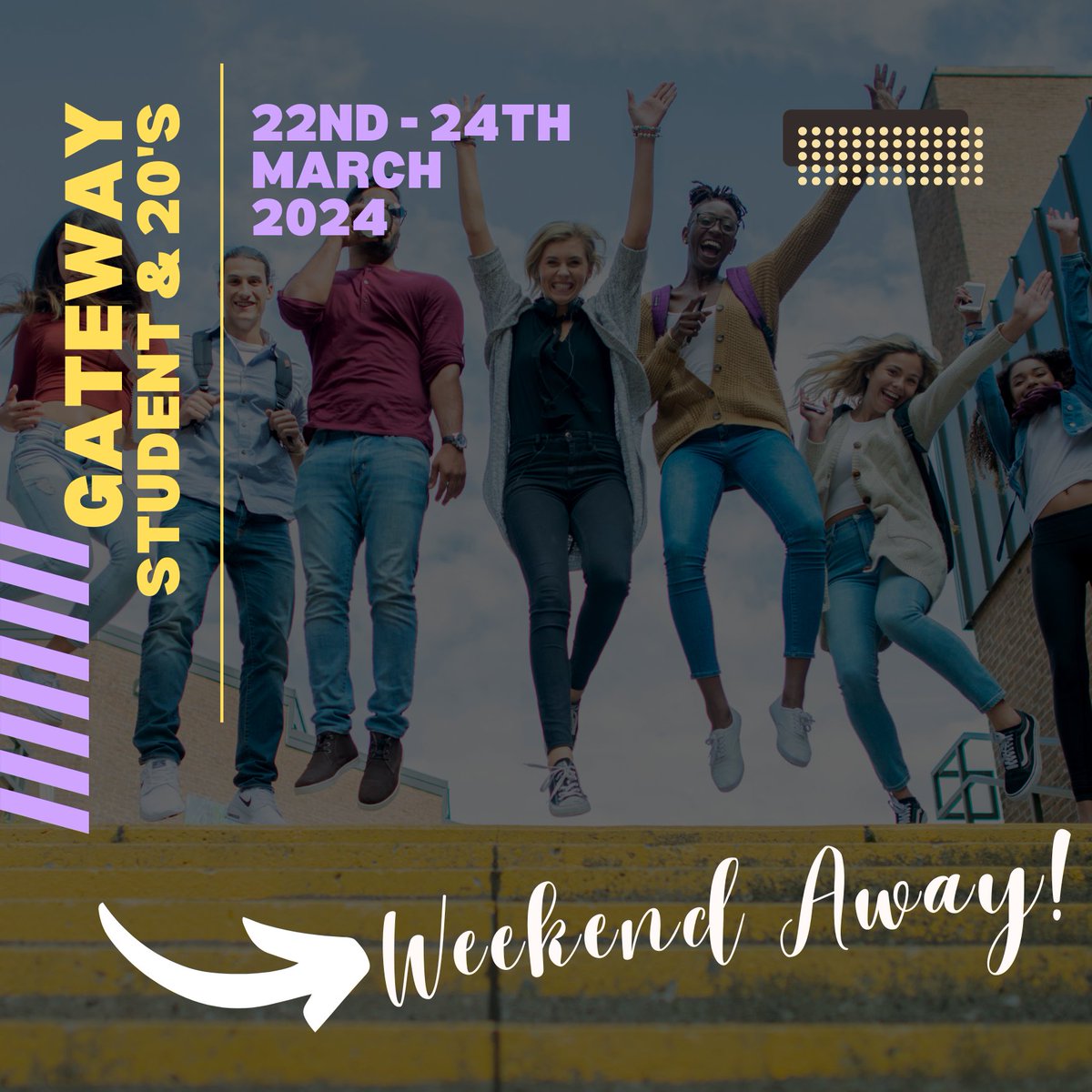 🚗 Gateway Student & 20's Weekend Away - 22nd - 24th March / Currer Laithe Farm, Keighley To book in and for more details see here or speak to the student & 20's team. gatewayleeds.churchsuite.com/events/x93klu8i