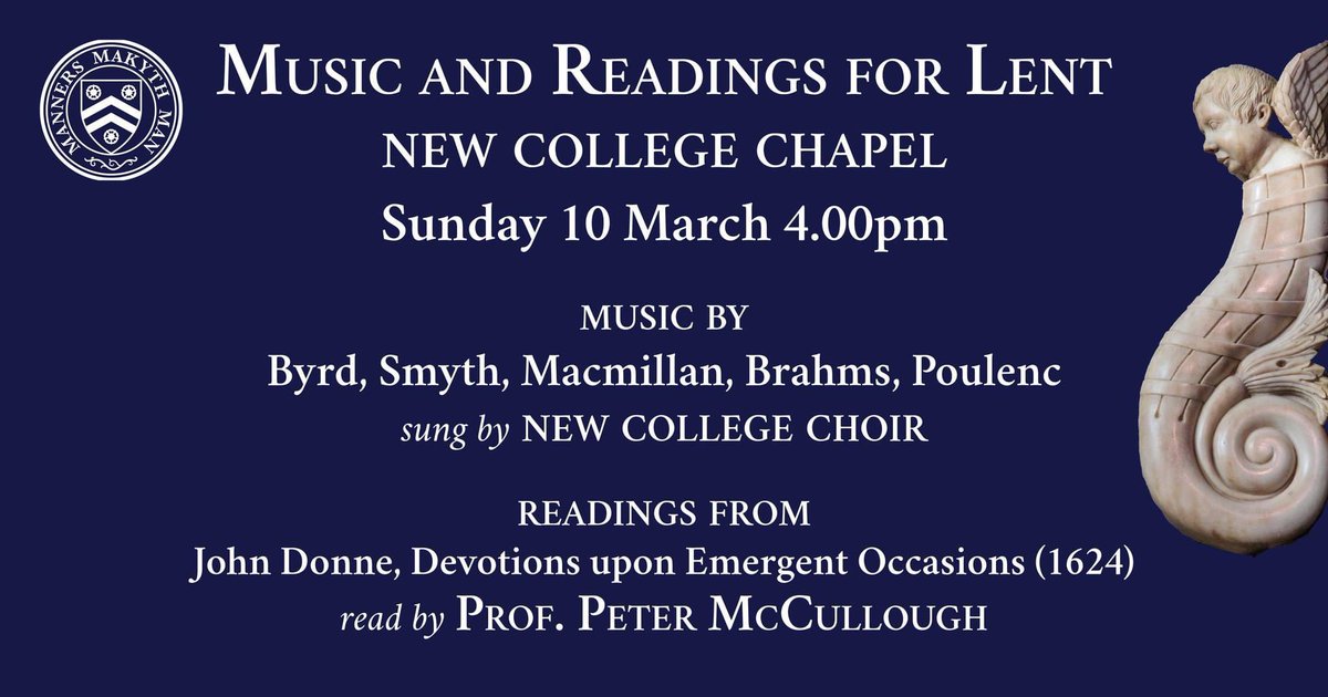 🎵Join the choir this Sunday at 4.00pm for our service of Music and Readings for Lent. The choir will offer Lenten favourites by Poulenc, Brahms and MacMillan. Readings are taken from John Donne's Devotions upon Emergent Occasions. Livestream: youtube.com/live/fQoEbwCR5…