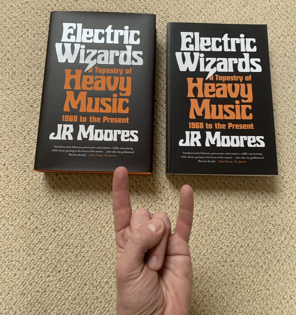 Happy World Book Day! #WorldBookDay Here’s this beauty in both its hardback and paperback forms. If you haven’t read it yet, erm… please do! New book from me arriving later this year (partly designed to diminish any credibility established by Electric Wizards - !!) ⚡️ 🧙‍♂️…