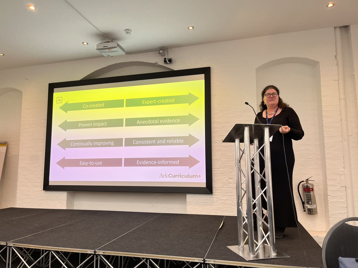 When doing a randomised controlled trial, what does good evidence of impact look like? Helen Dury of @ArkSchools explains their approach and RCT influence curriculum design. #BESAcc24