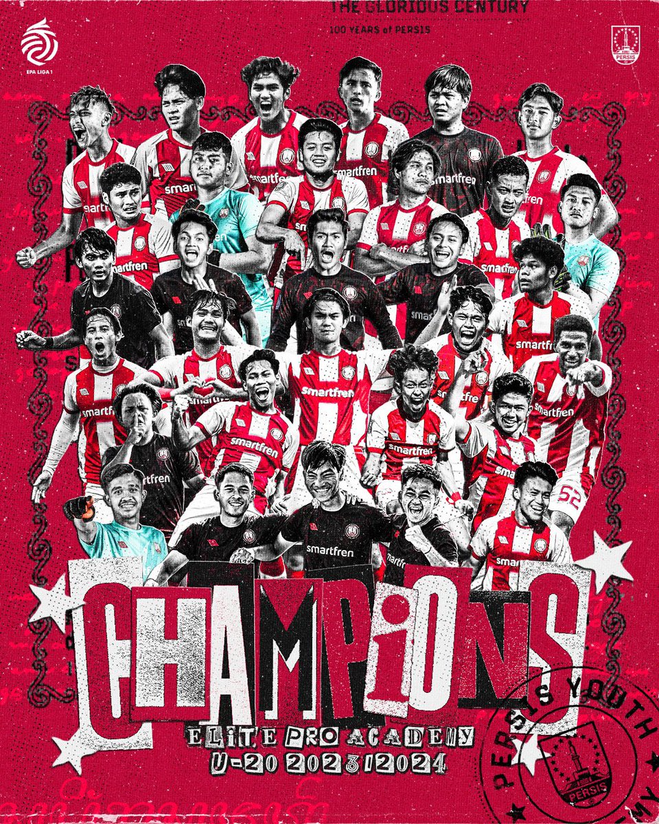 PersisYouth's tweet photo. 𝐂𝐇𝐀𝐌𝐏𝐈𝐎𝐍𝐒 𝐎𝐅 𝐄𝐋𝐈𝐓𝐄 𝐏𝐑𝐎 𝐀𝐂𝐀𝐃𝐄𝐌𝐘 𝐔-𝟐𝟎 𝟐𝟎𝟐𝟑/𝟐𝟎𝟐𝟒 🏆🔴

#LaskarSambernyawa https://t.co/EKsIcFSdPf