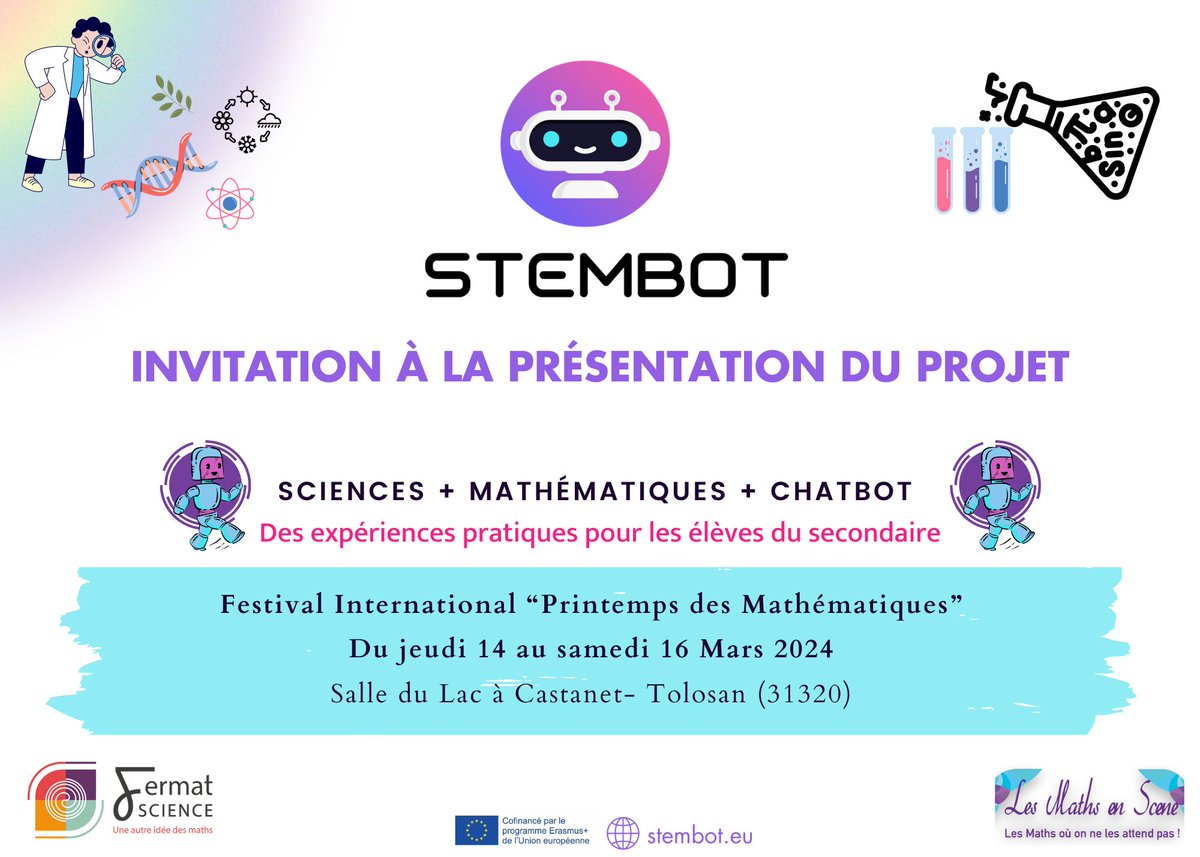 fermat_science's tweet image. #StemBot #Sciences #Maths #Chatbot #Vidéo 
stembot.eu
Inscription : helloasso.com/associations/a…