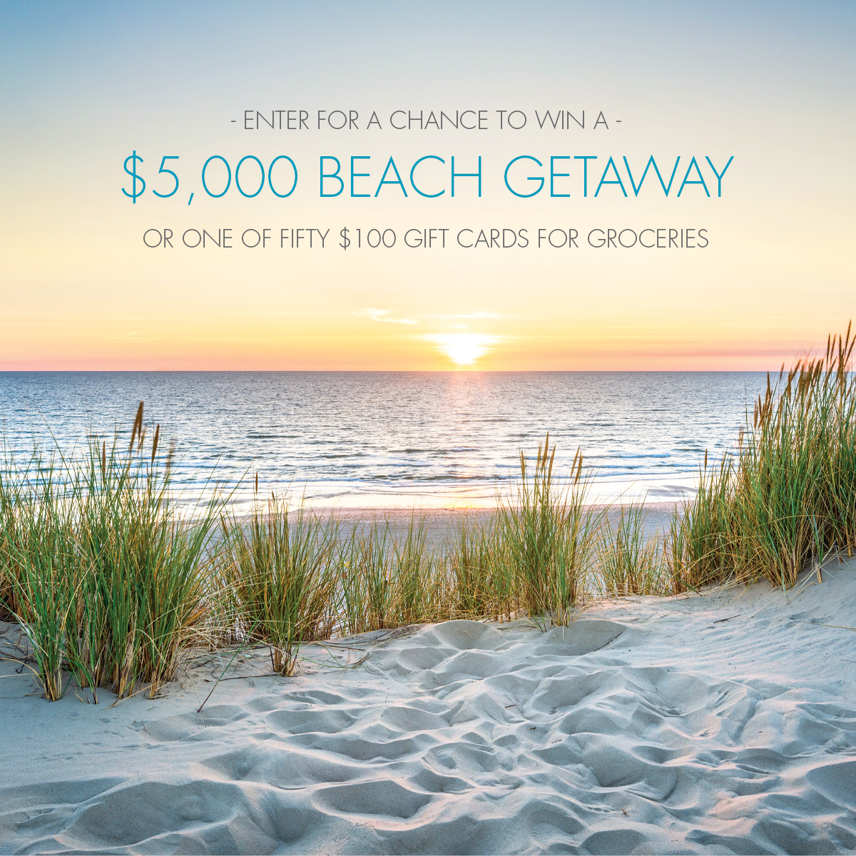 Enter our Discover a Hidden Gem Sweepstakes for a chance to win a $5,000 Beach Getaway or one of (50) $100 Grocery Gift Cards.
ENTER >>> seaglasswineco.com/hiddengem