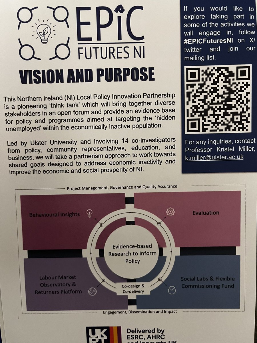 Great to be partnering in @EPICFuturesNI . A wonderful launch with Ministers and partners last night with @UlsterBizSchool led by Professor @kristel_miller. All helping unleash the potential of the hidden unemployed across NI. Delighted to have @OU_FBL @OpenUniversity involved.