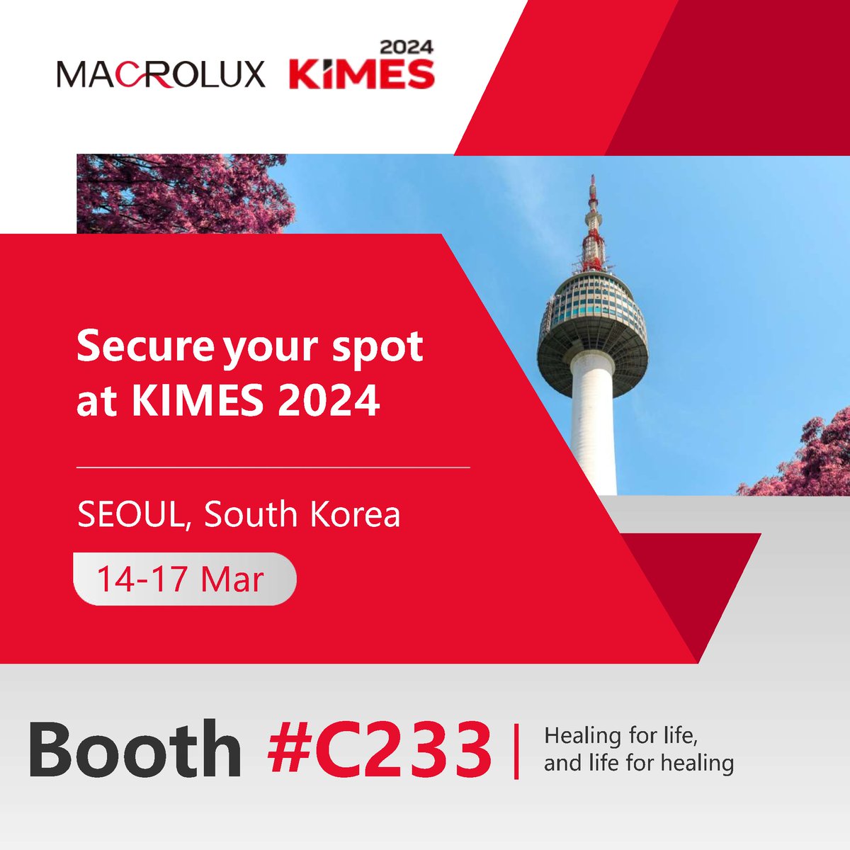 MacroLux Medical (@macroluxmedical) on Twitter photo We are thrilled to announce our participation in #KIMES2024 Exhibition in #Seoul, South Korea from March 14th to 17th. Visit us at booth C233, where we will be showcasing our latest disposable #endoscope solutions. #KIMES2024 #endoscopy #medicaltechnology #MacroLux We are thrilled to announce our participation in #KIMES2024 Exhibition in #Seoul, South Korea from March 14th to 17th. Visit us at booth C233, where we will be showcasing our latest disposable #endoscope solutions. #KIMES2024 #endoscopy #medicaltechnology #MacroLux