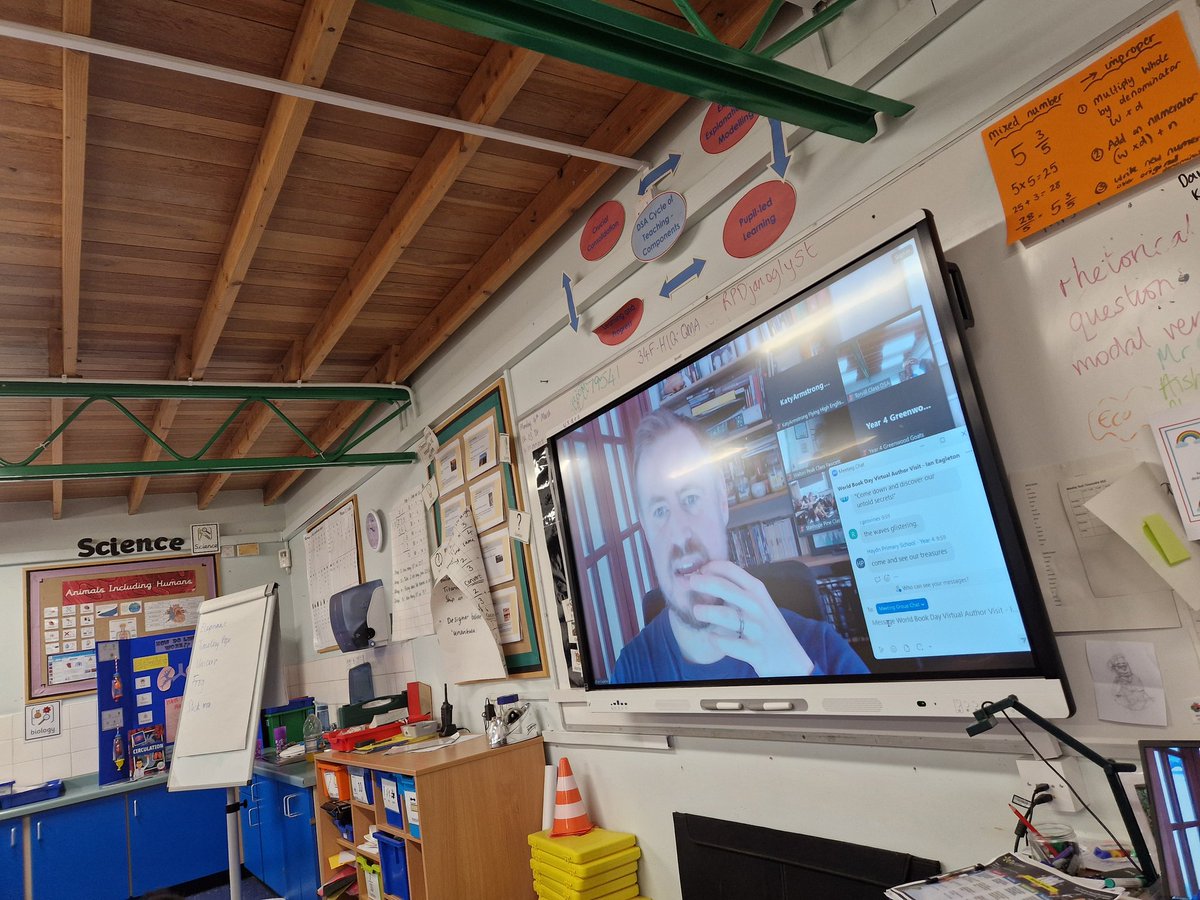We are loving our virtual author visit this morning with @MrEagletonIan through @FlyingHighHub
 #TheDSAWay #WorldBookDay2024 #WeAreDjanogly